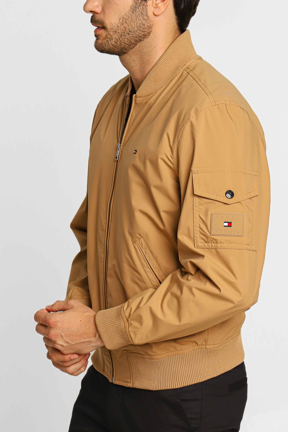 Jaqueta Tommy Hilfiger Lightweight Bomber Cáqui - Live - Henri Store