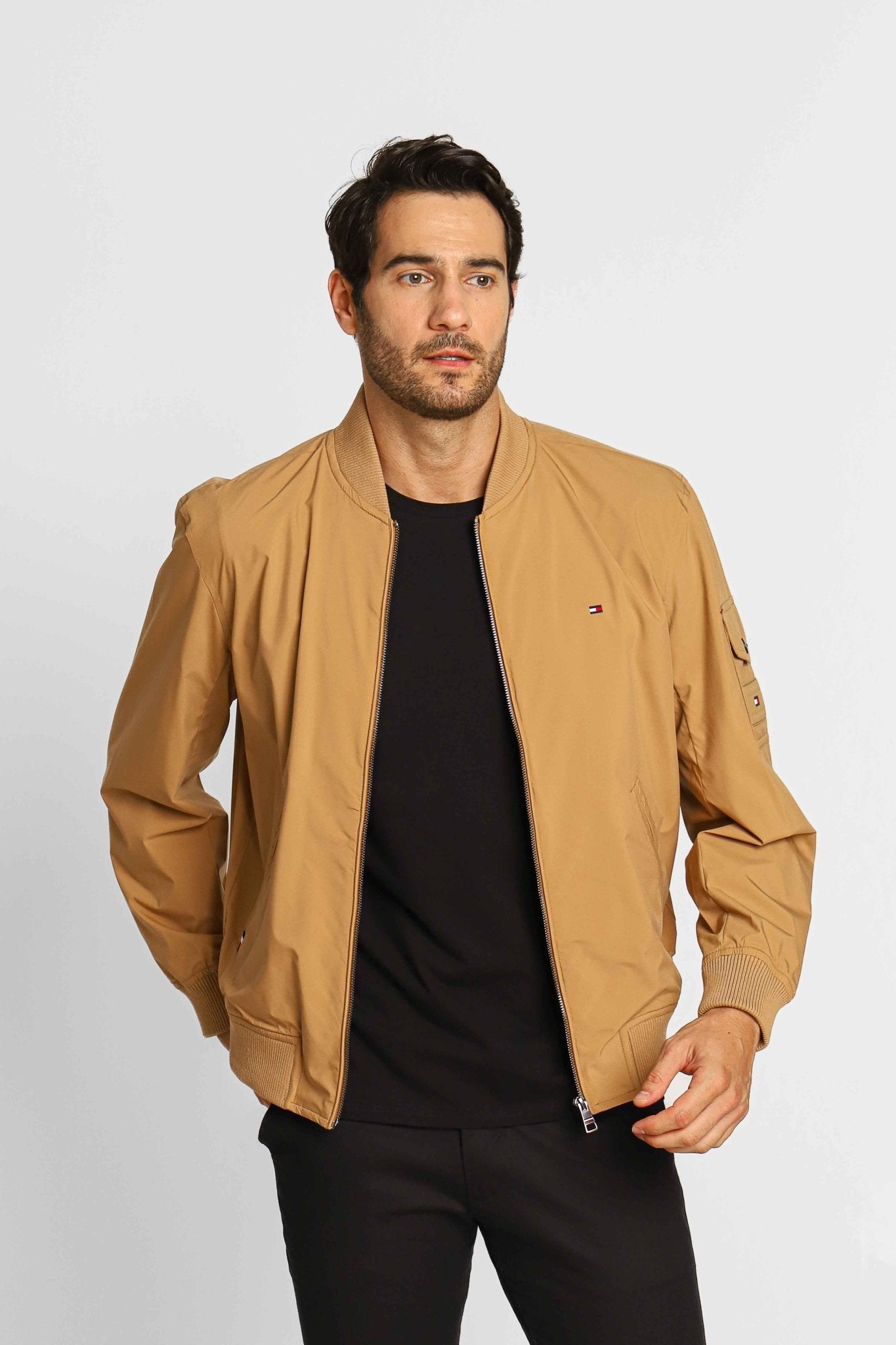 Jaqueta Tommy Hilfiger Lightweight Bomber Cáqui - Live - Henri Store