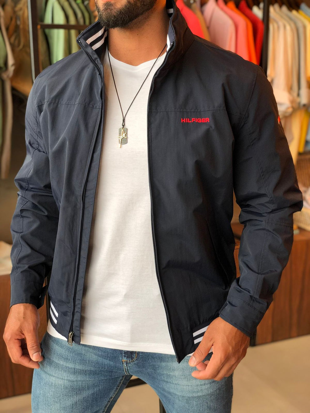 Jaqueta Tommy Hilfiger Replen Regatta Jacket Azul Marinho - Henri Store