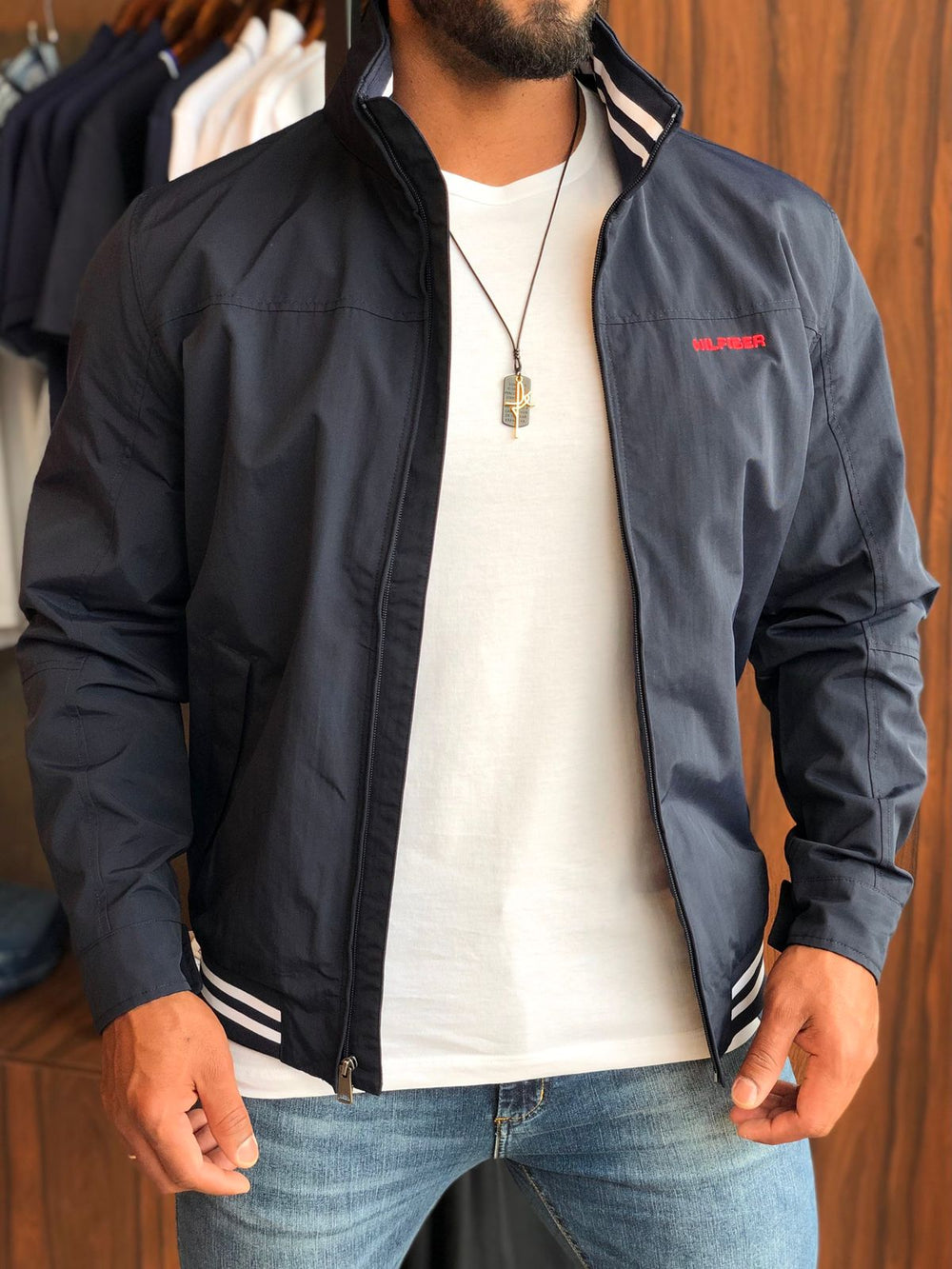 Jaqueta Tommy Hilfiger Replen Regatta Jacket Azul Marinho - Henri Store