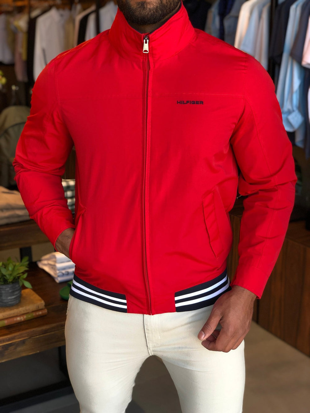 Jaqueta Tommy Hilfiger Replen Regatta Jacket Vermelha - Henri Store