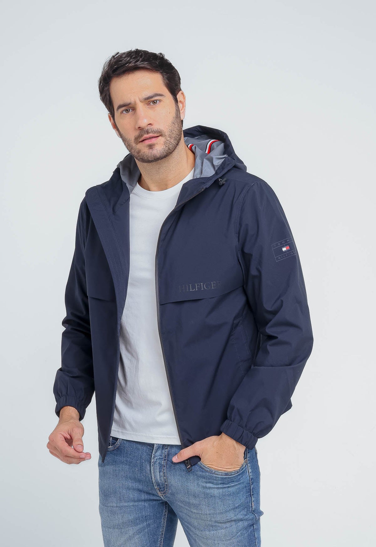 Jaqueta Tommy Hilfiger Tech Hooded Marinho - Henri Store