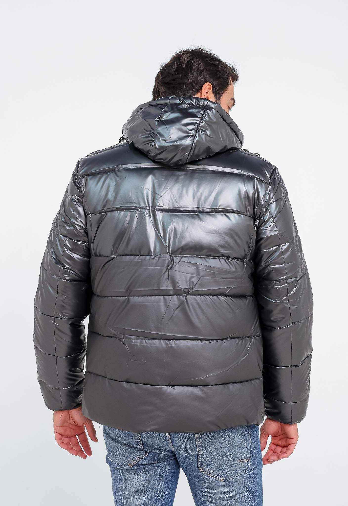Jaqueta Venum Cinza Nylon Puffer Detalhe Lateral Vnm228035 - Henri Store