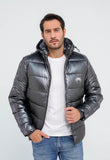 Jaqueta Venum Cinza Nylon Puffer Detalhe Lateral Vnm228035 - Henri Store