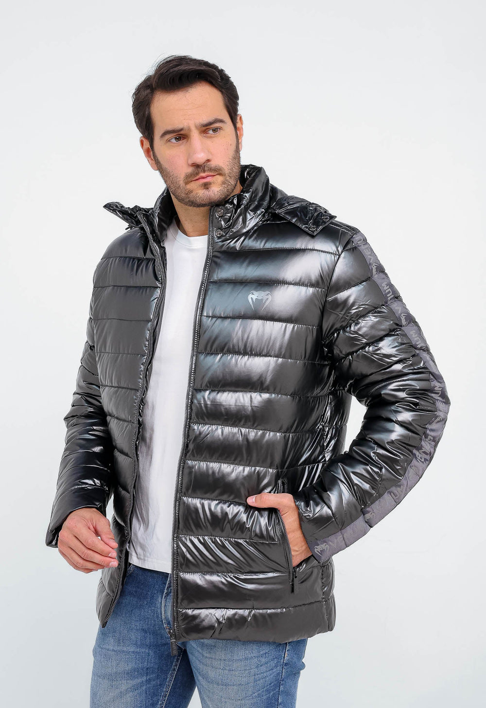 Jaqueta Venum Nylon Puffer Ziper Cinza Vnm228031 - Live - Henri Store