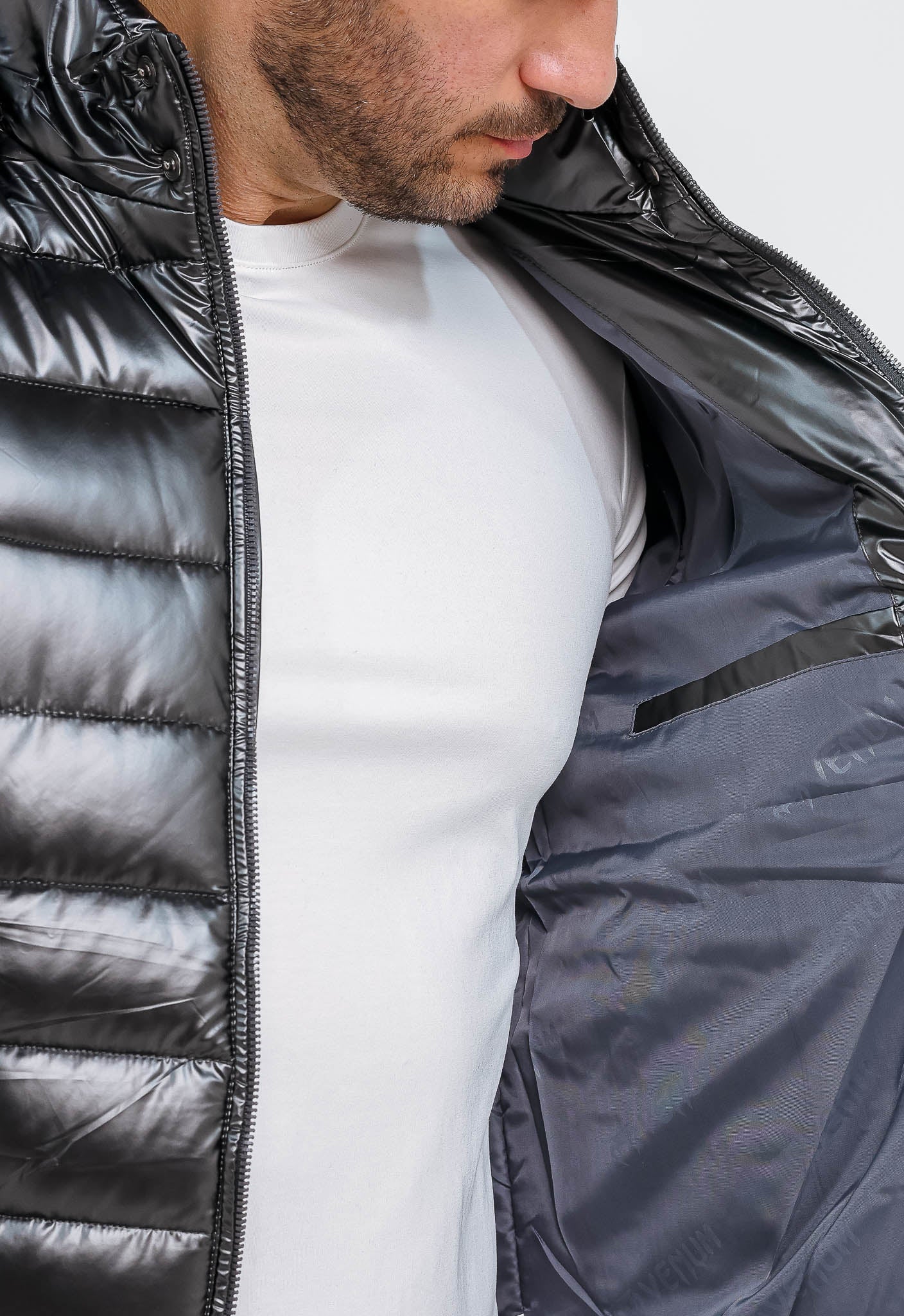 Jaqueta Venum Nylon Puffer Ziper Cinza Vnm228031 - Live - Henri Store