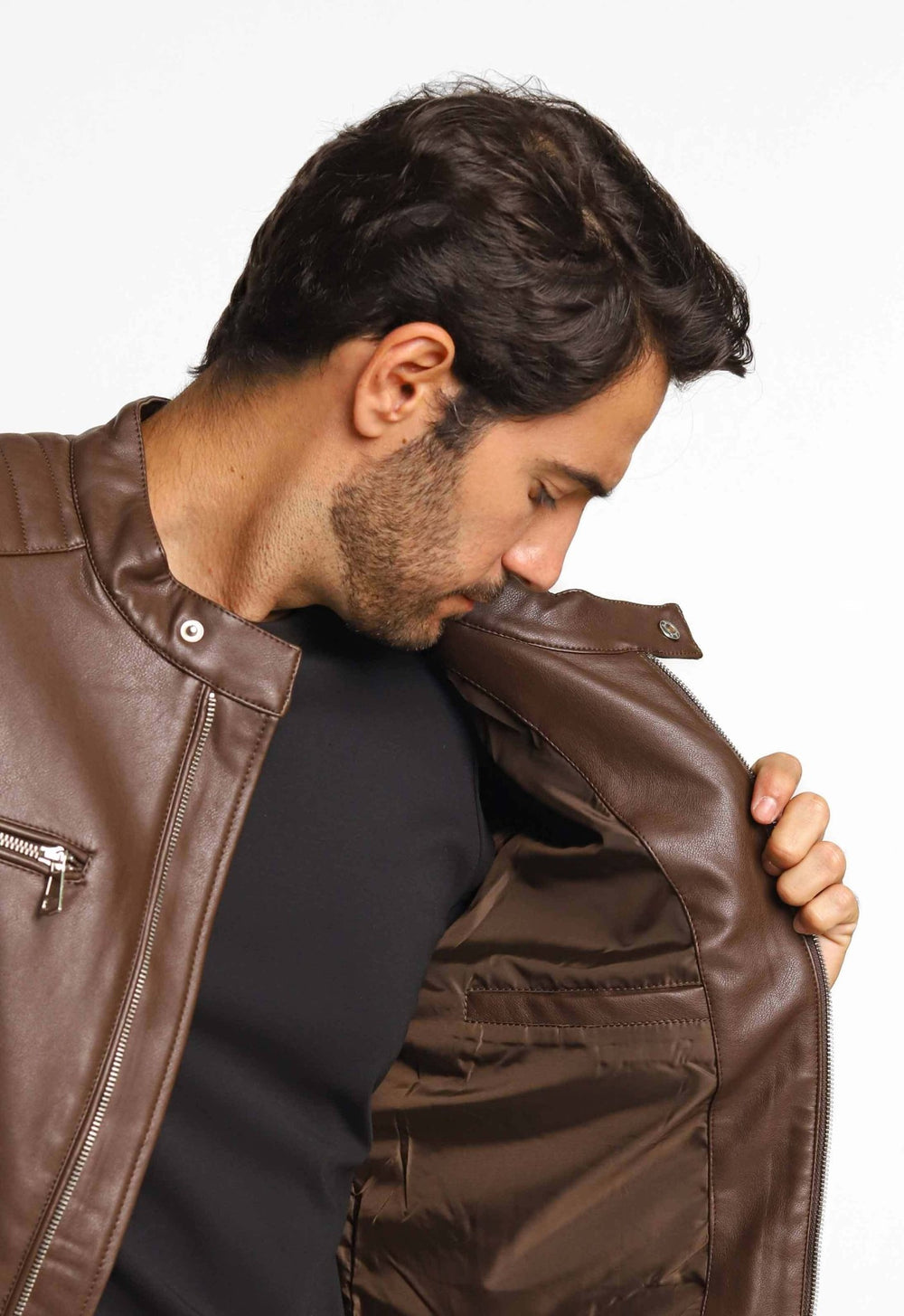 Jaqueta Victory Eagle Marrom C/ Detalhe No Braço VTP226004 - Live - Henri Store