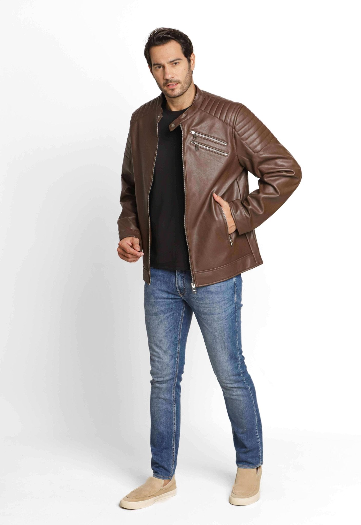 Jaqueta Victory Eagle Marrom C/ Detalhe No Ombro Vtp226002 - Henri Store