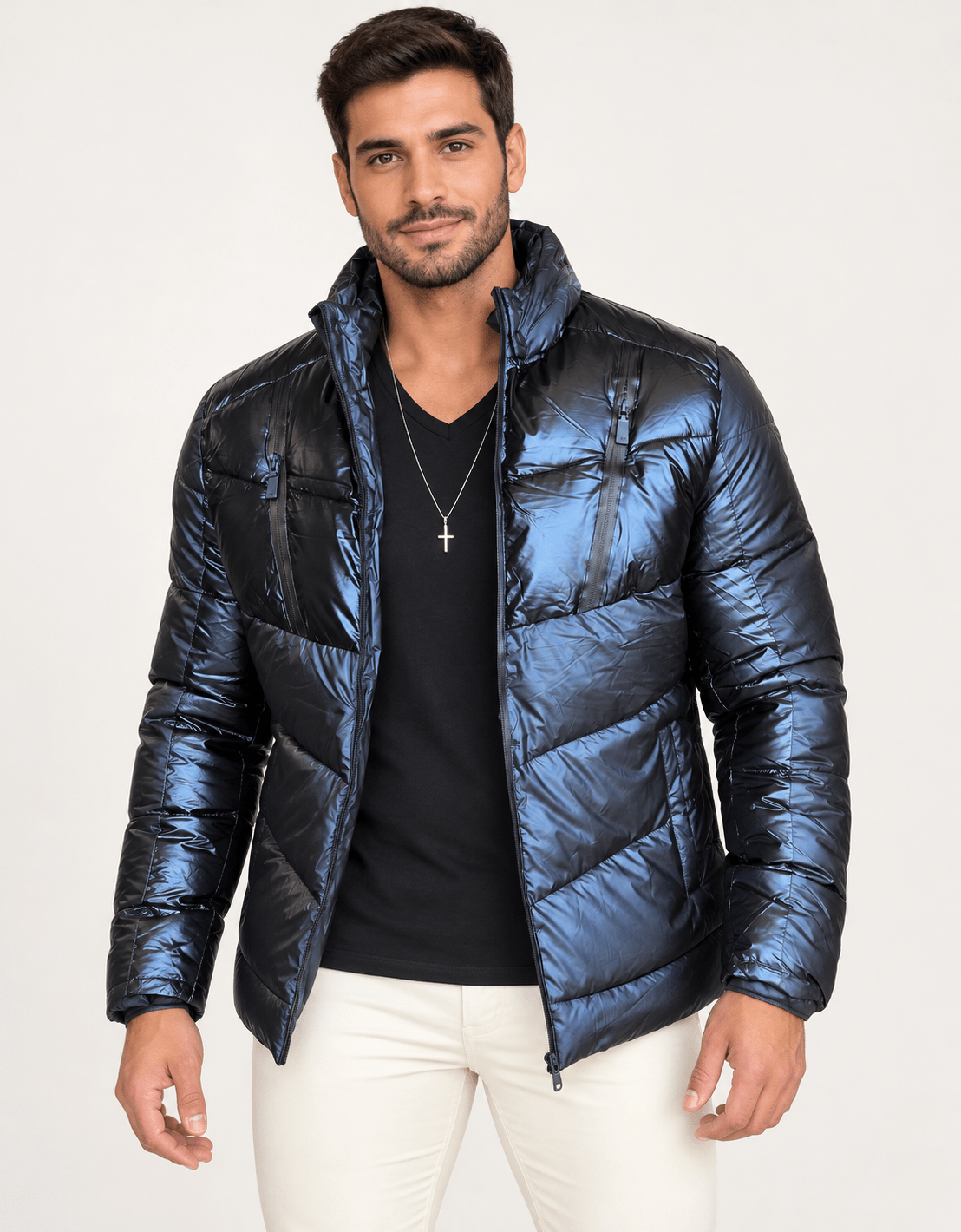 Jaqueta Victory Eagle Nylon Puffer Marinho Vtn226004 - Henri Store