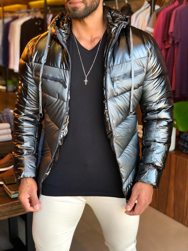 Jaqueta Victory Eagle Ziper Prata/Chumbo Vtn226006 - Henri Store