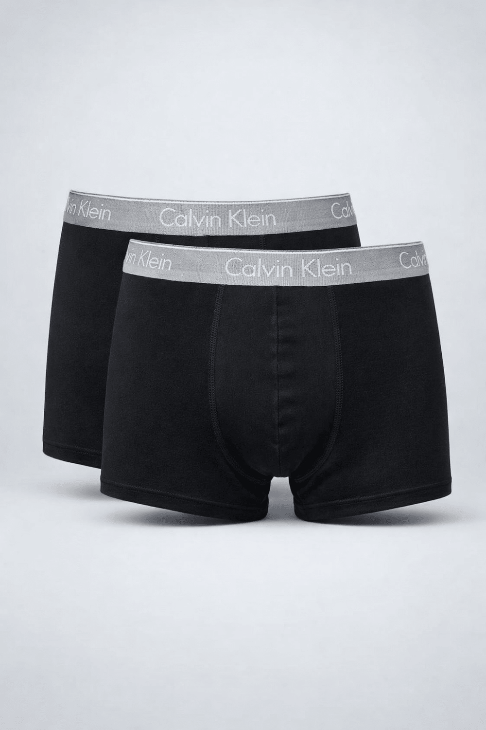 Kit 2 Cuecas Calvin Klein Low Rise Trunk Preto Com Cinza - Henri Store