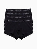 Kit 4 Cuecas Calvin Klein Low Rise Trunk De Cotton Preto - Henri Store