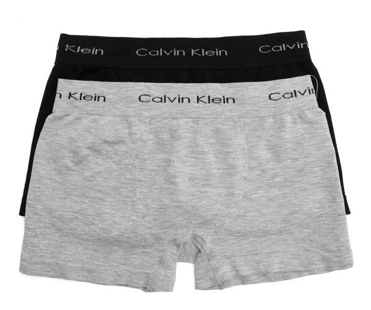 Kit Calvin Klein 2 Cuecas Seamless Infantil Preto/Cinza Claro - Henri Store