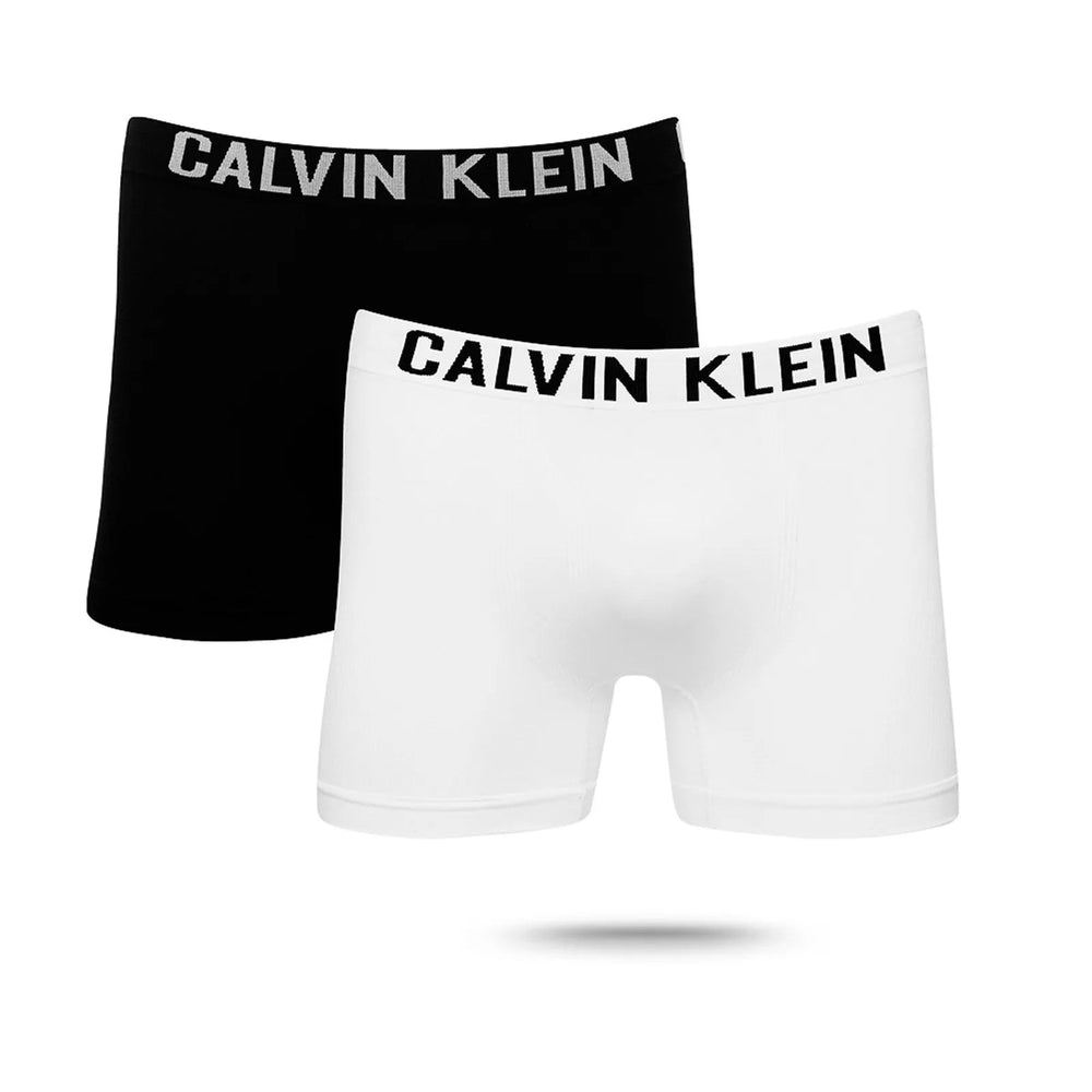 Kit Calvin Klein 2 Cuecas Trunk Sem Costura Branco/Preto - Henri Store