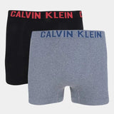 Kit Calvin Klein 2 Cuecas Trunk Sem Costura Preto/Cinza Mescla - Henri Store
