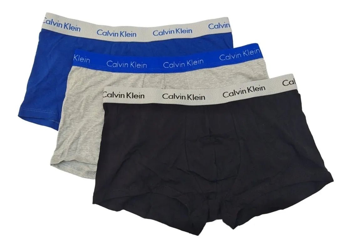 Kit Calvin Klein 3 Cuecas Low Rise Trunk Cotton Stretch Color - Henri Store
