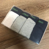Kit Calvin Klein 4 Cuecas Low Rise Trunk Marinho/Branco/Cinza - Henri Store