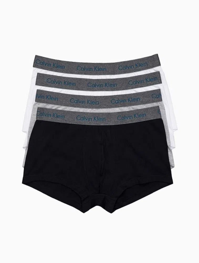 Kit Calvin Klein 4 Cuecas Underwear Branco/Cinza/Preto - Henri Store