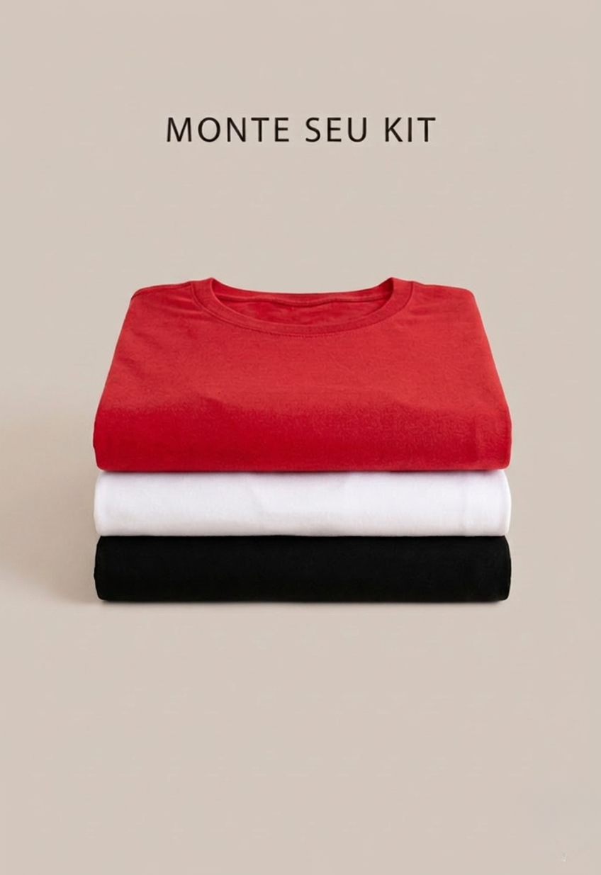 Kit 3 Camisetas Dom Henrico Básica