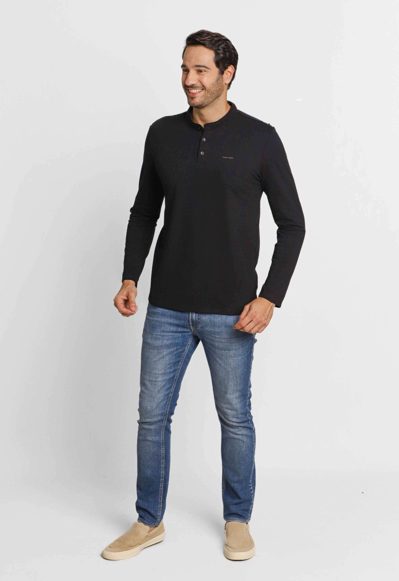 Manga Longa Calvin Klein Gola Portuguesa - Henri Store
