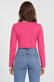 Manga Longa Calvin Klein Jeans Logo Rosa - Henri Store