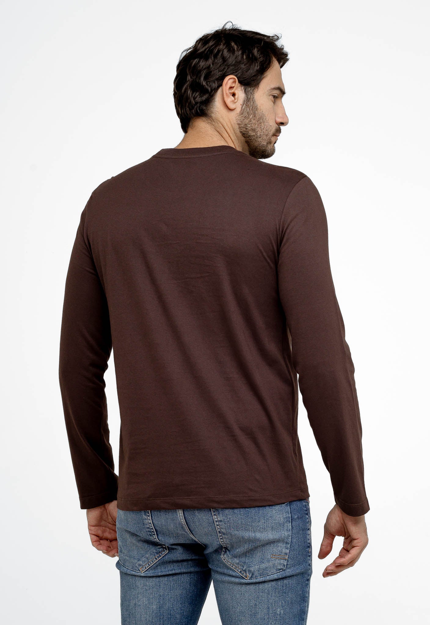Manga Longa Calvin Klein Logo Central Flamê - Henri Store