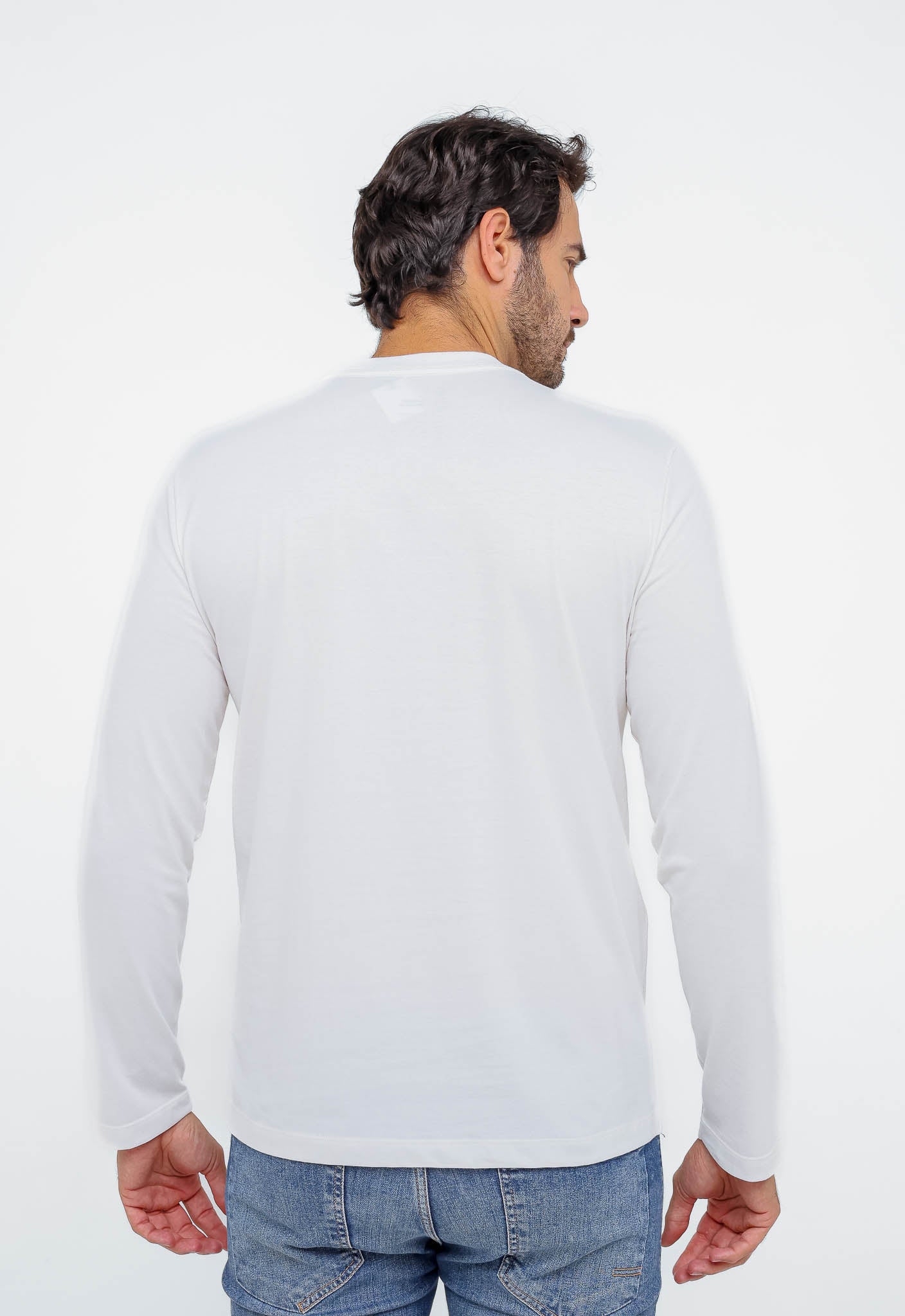 Manga Longa Calvin Klein Logo Central Flamê - Henri Store
