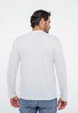 Manga Longa Calvin Klein Logo Central Flamê - Henri Store
