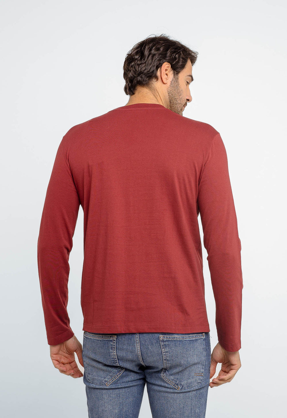 Manga Longa Calvin Klein Logo Central Flamê - Henri Store