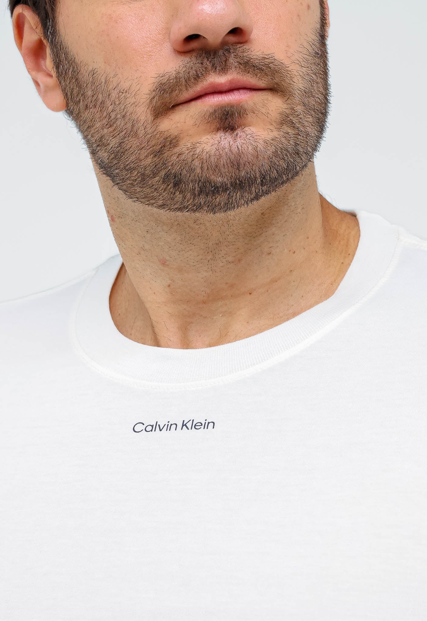 Manga Longa Calvin Klein Logo Central Flamê - Henri Store