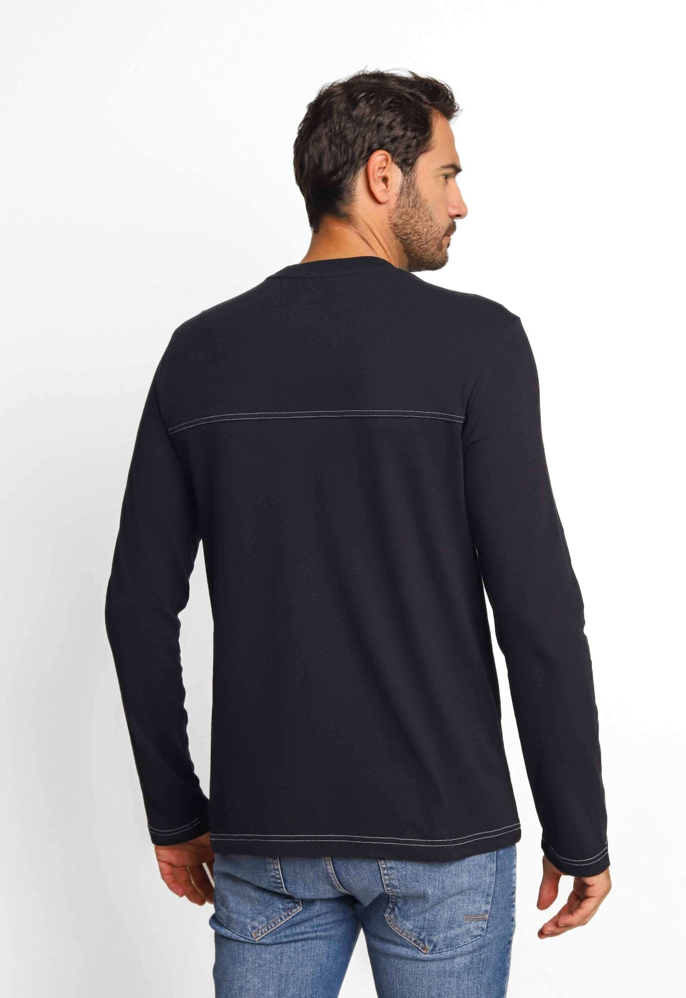 Manga Longa Calvin Klein Logo Peito - Live - Henri Store