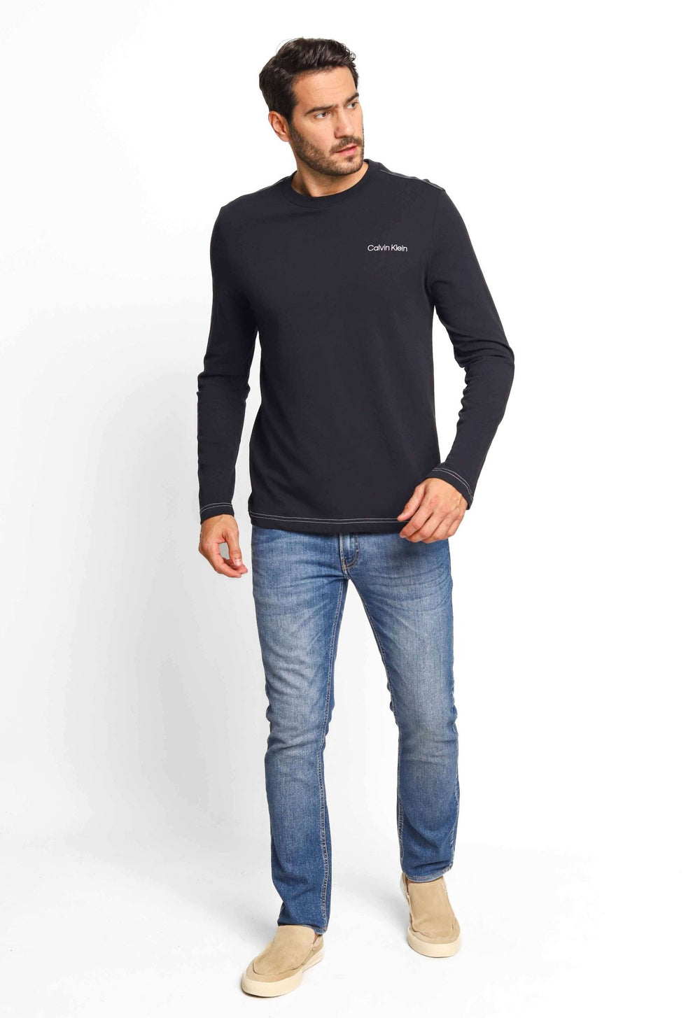 Manga Longa Calvin Klein Logo Peito - Live - Henri Store