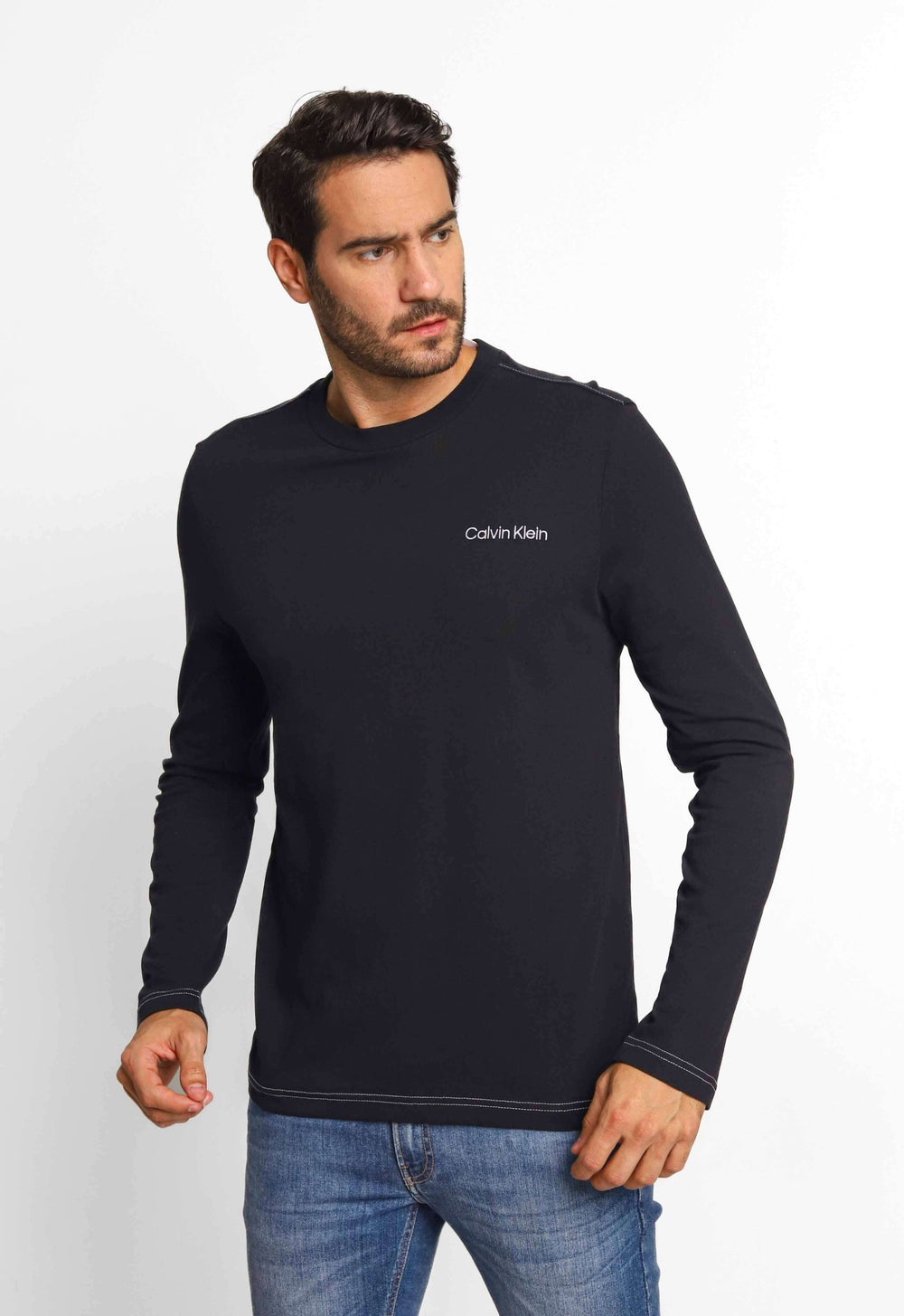 Manga Longa Calvin Klein Logo Peito - Live - Henri Store