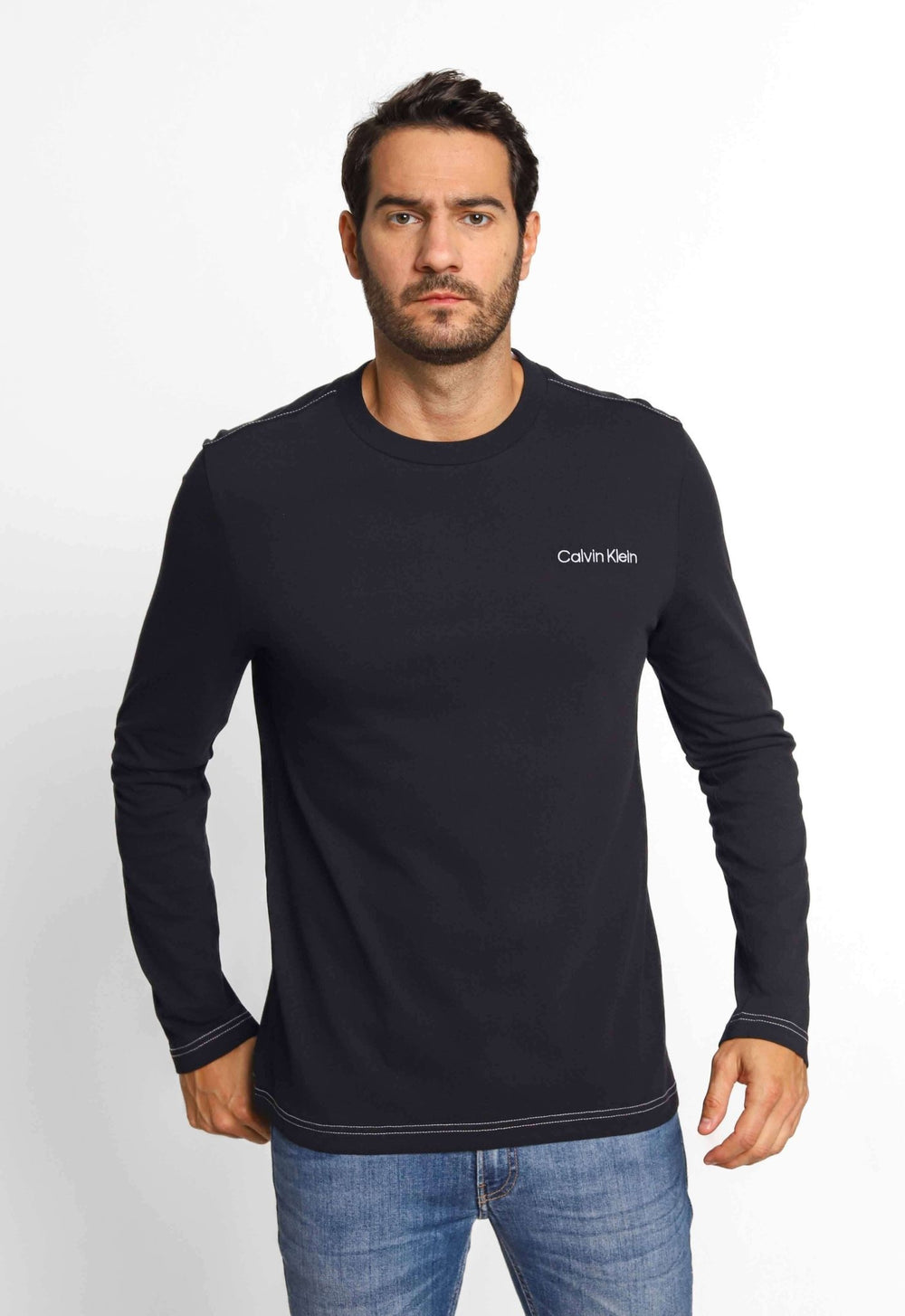 Manga Longa Calvin Klein Logo Peito - Live - Henri Store