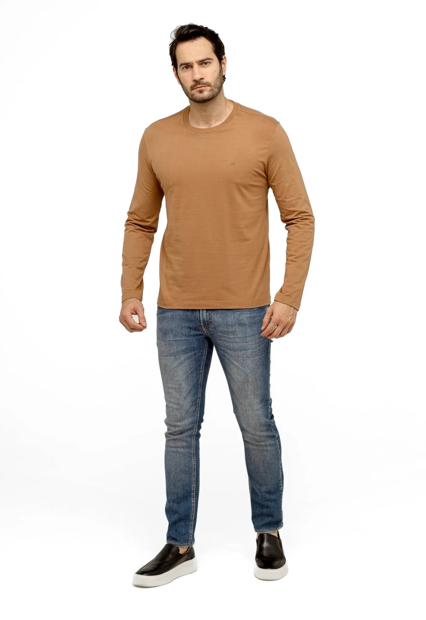 Manga Longa Calvin Klein Meia Malha Ck Peito - Henri Store