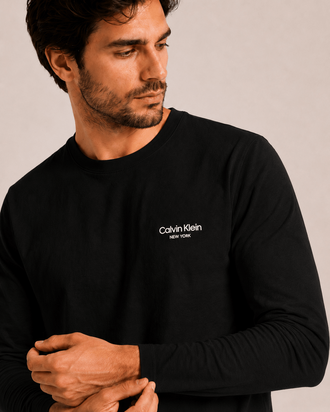 Manga Longa Calvin Klein NY Logo Peito - Henri Store