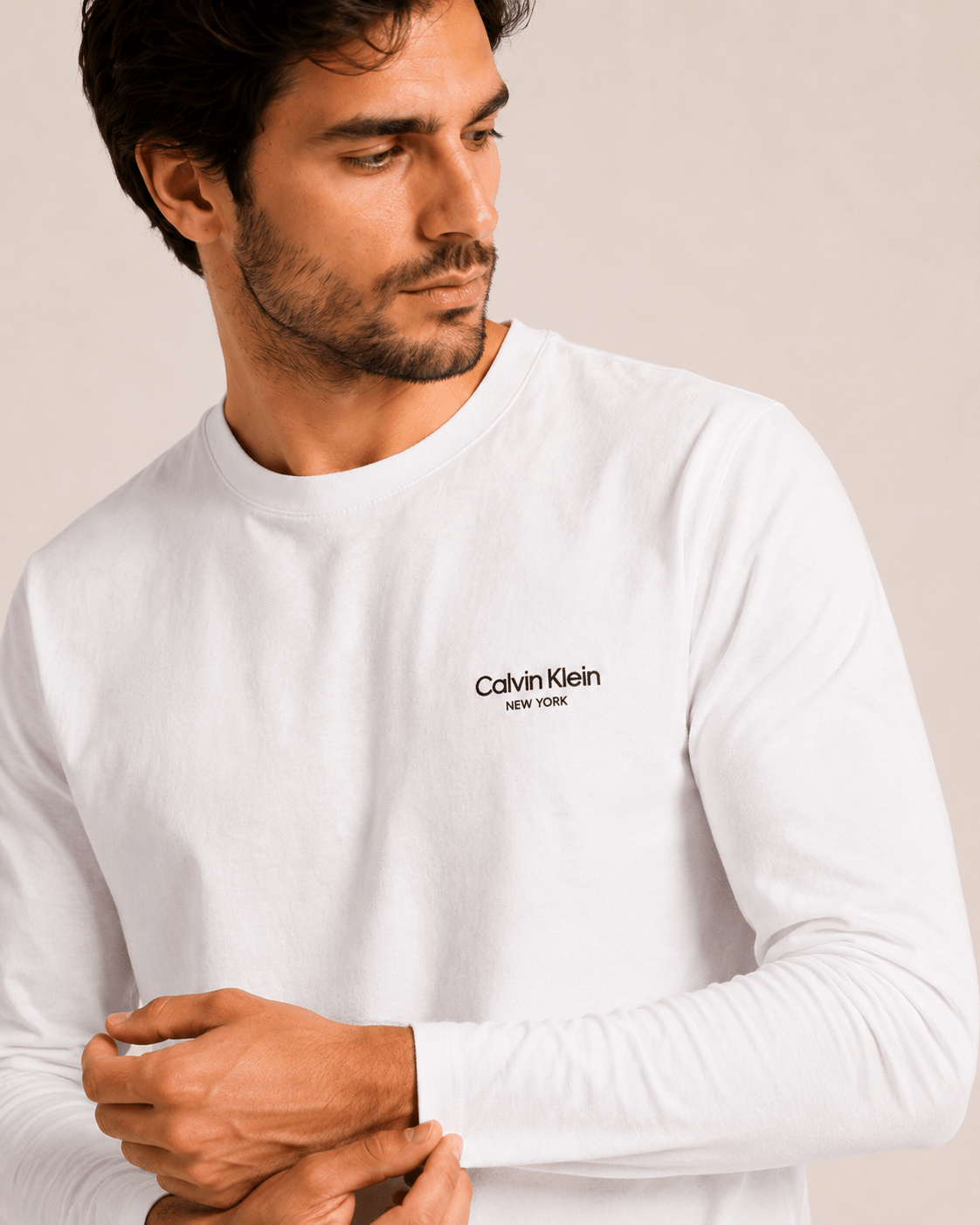 Manga Longa Calvin Klein NY Logo Peito - Henri Store