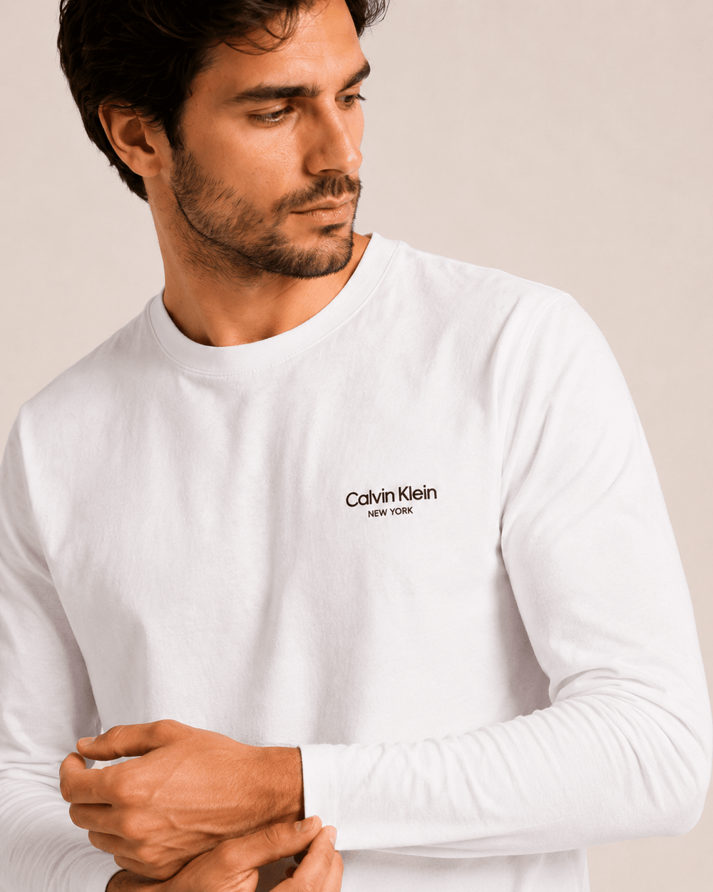 Manga Longa Calvin Klein NY Logo Peito - Henri Store