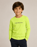 Manga Longa CK Jeans Logo Central Infantil - Henri Store