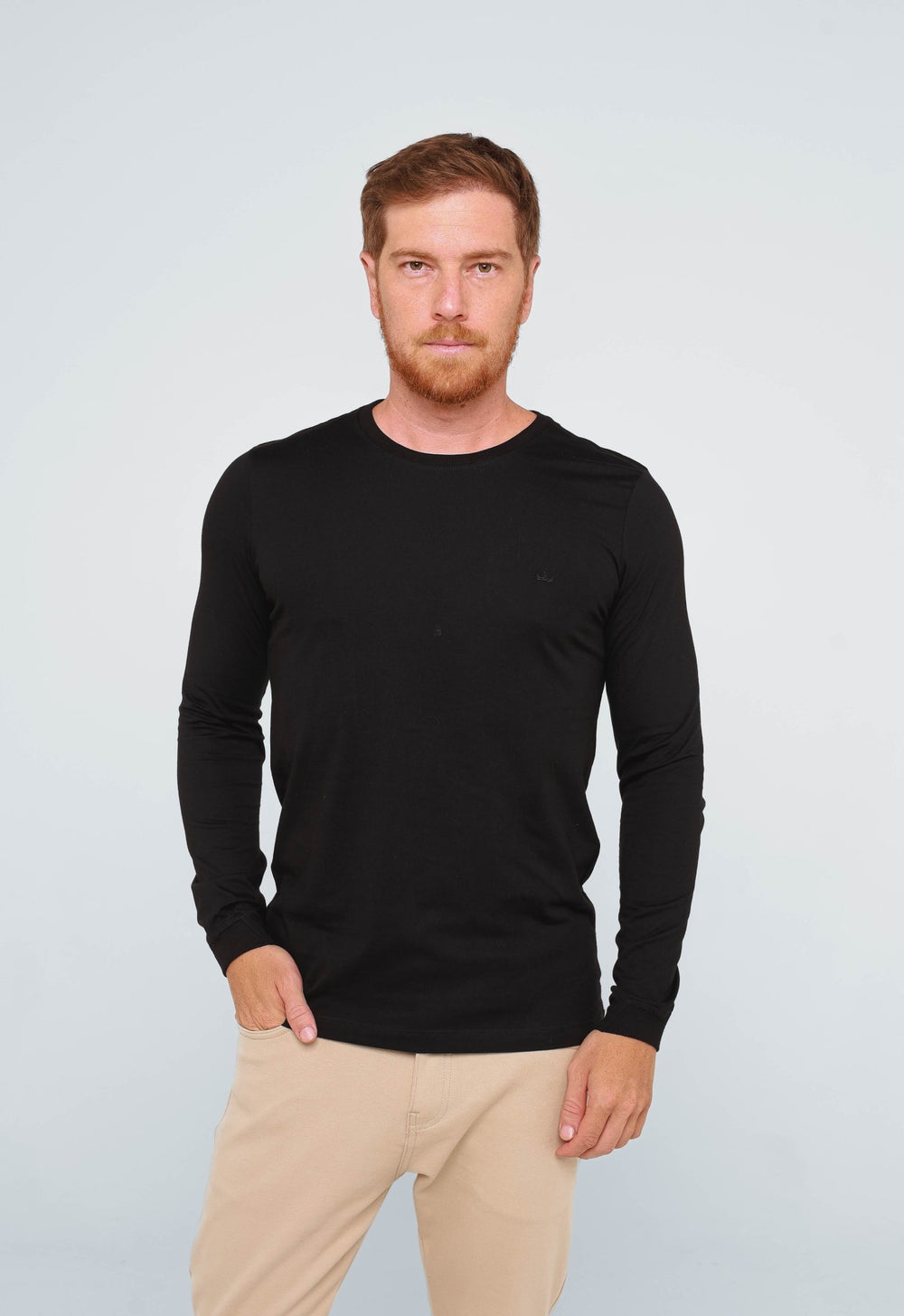 Manga Longa Dom Henrico Slim Algodão Egípcio - Henri Store