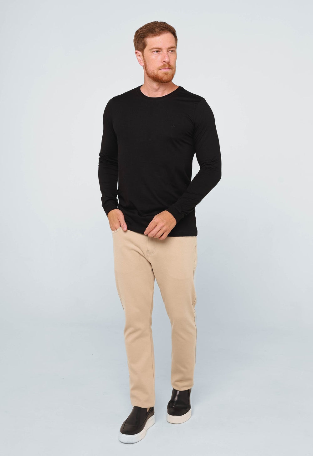 Manga Longa Dom Henrico Slim Algodão Egípcio - Henri Store
