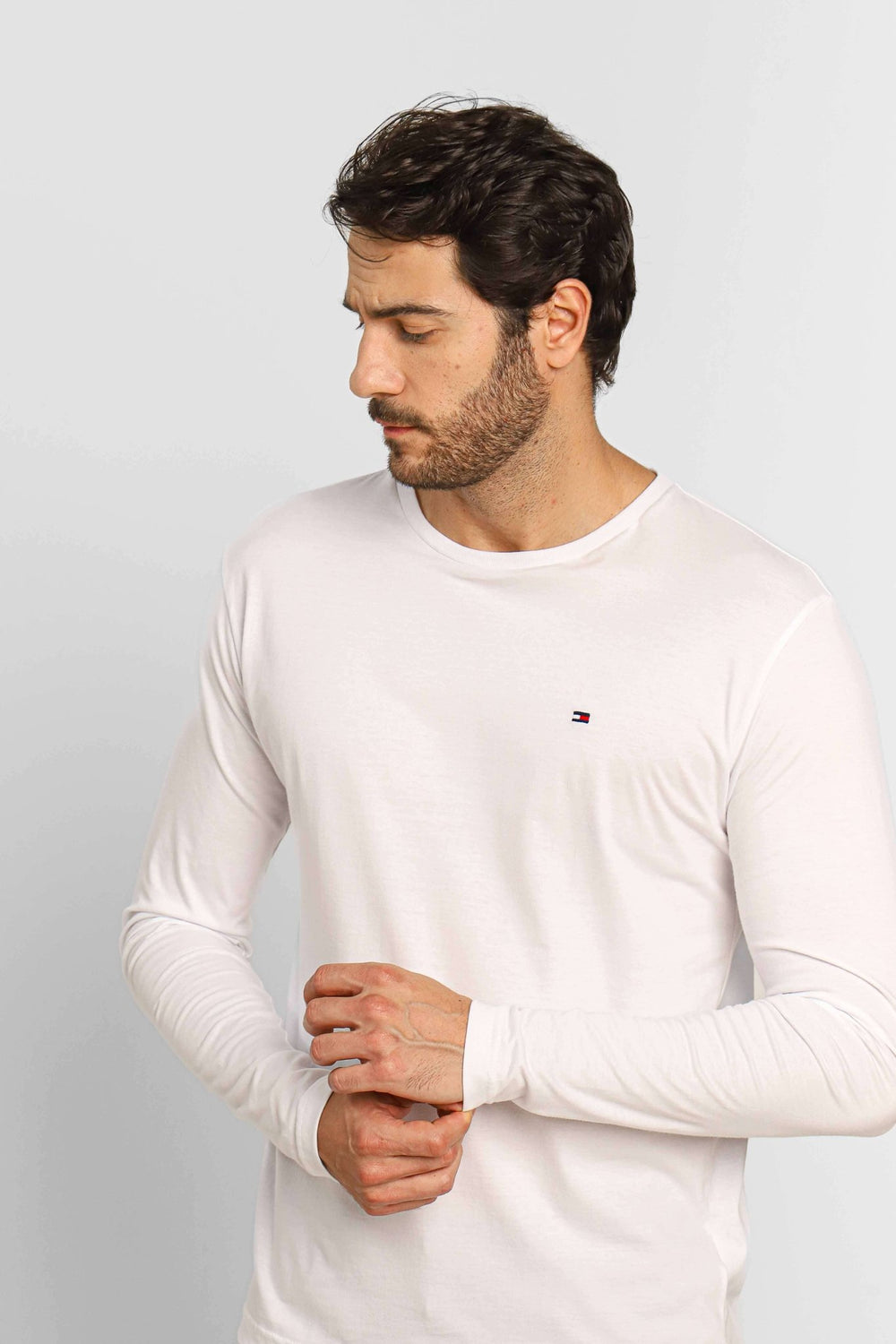 Manga Longa Tommy Hilfiger Basica Branco - Henri Store