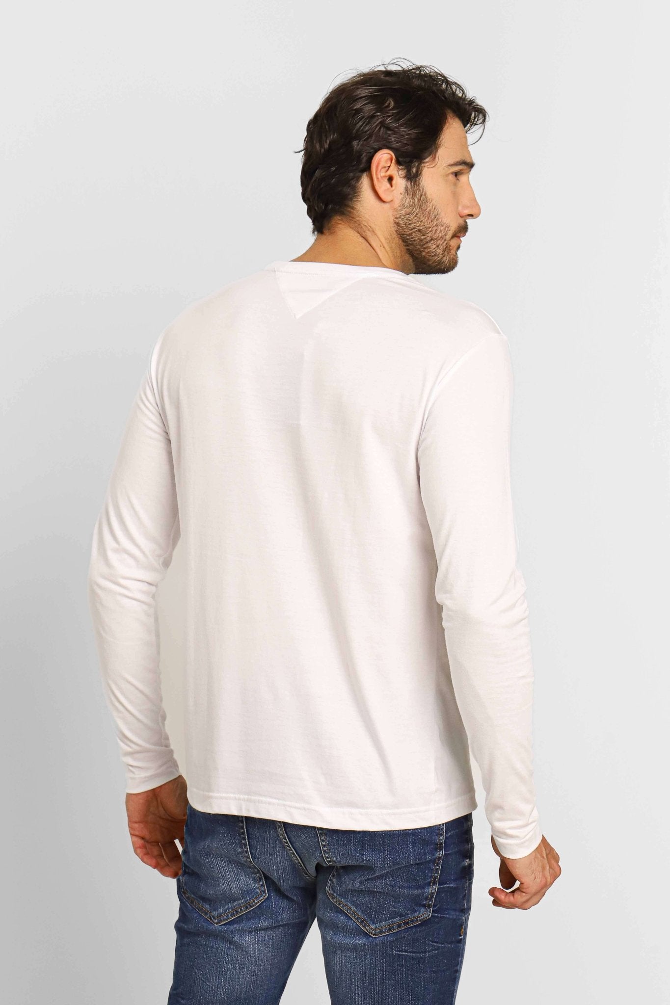 Manga Longa Tommy Hilfiger Basica Branco - Henri Store