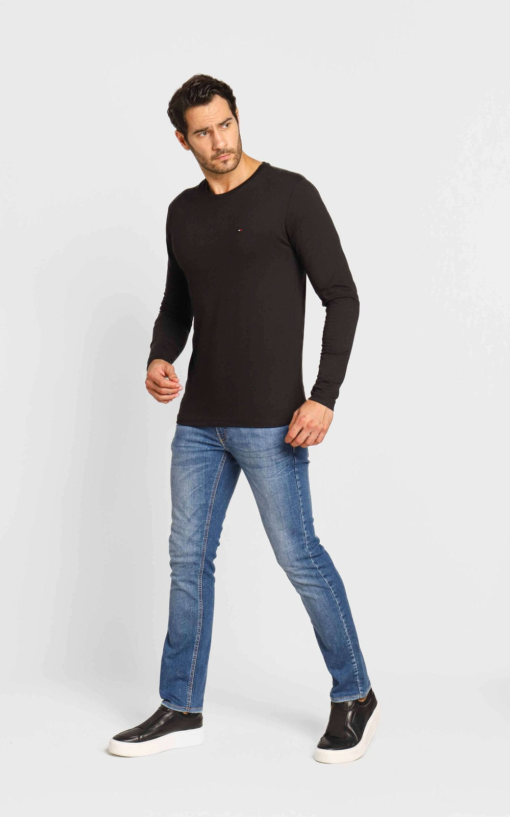 Manga Longa Tommy Hilfiger Basica Preto - Henri Store