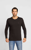 Manga Longa Tommy Hilfiger Basica Preto - Henri Store
