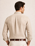 Camisa RL Linho Manga Longa Custom Fit
