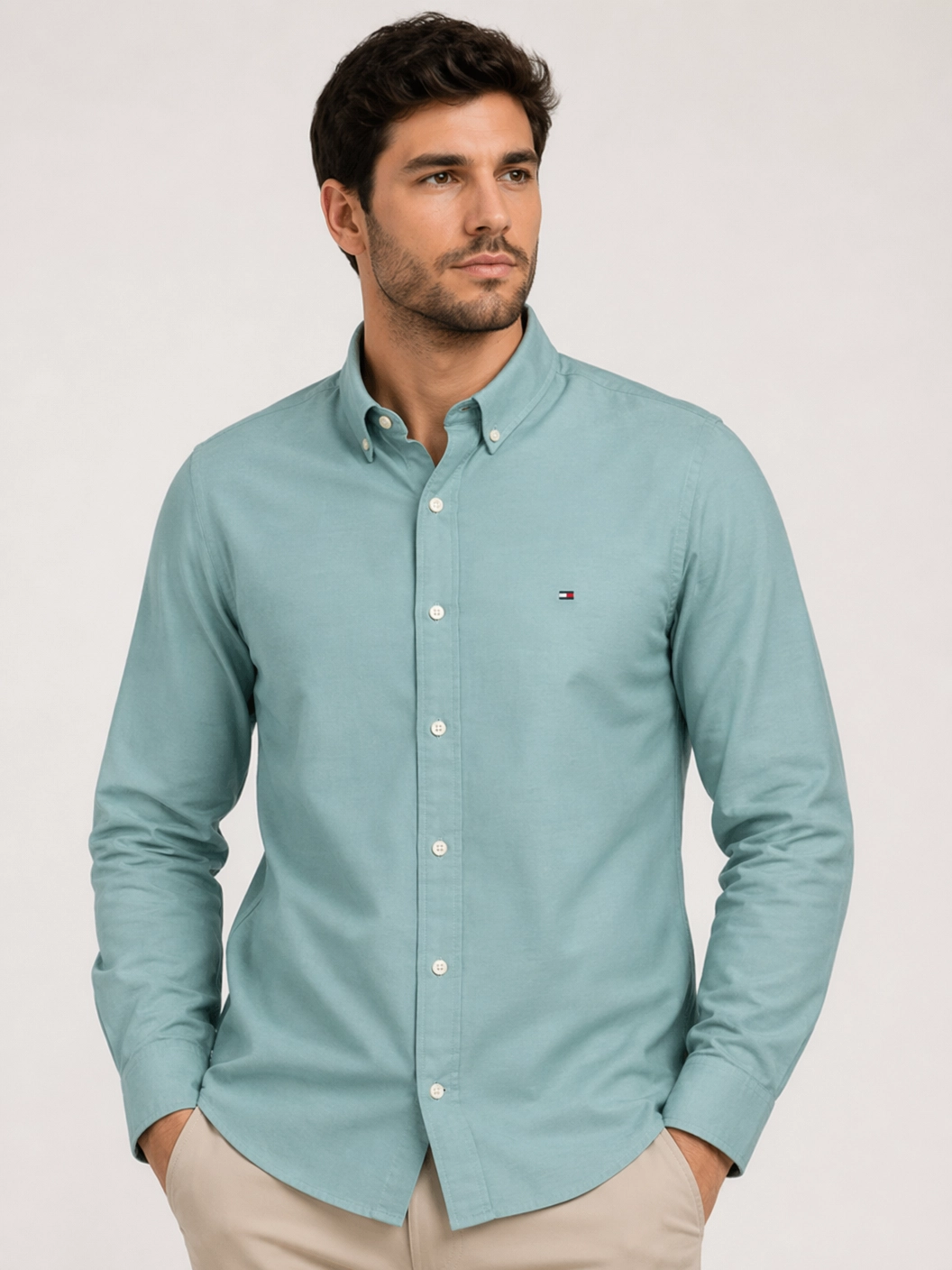 Camisa Tommy Hilfiger ML Regular Fit Classic Collar
