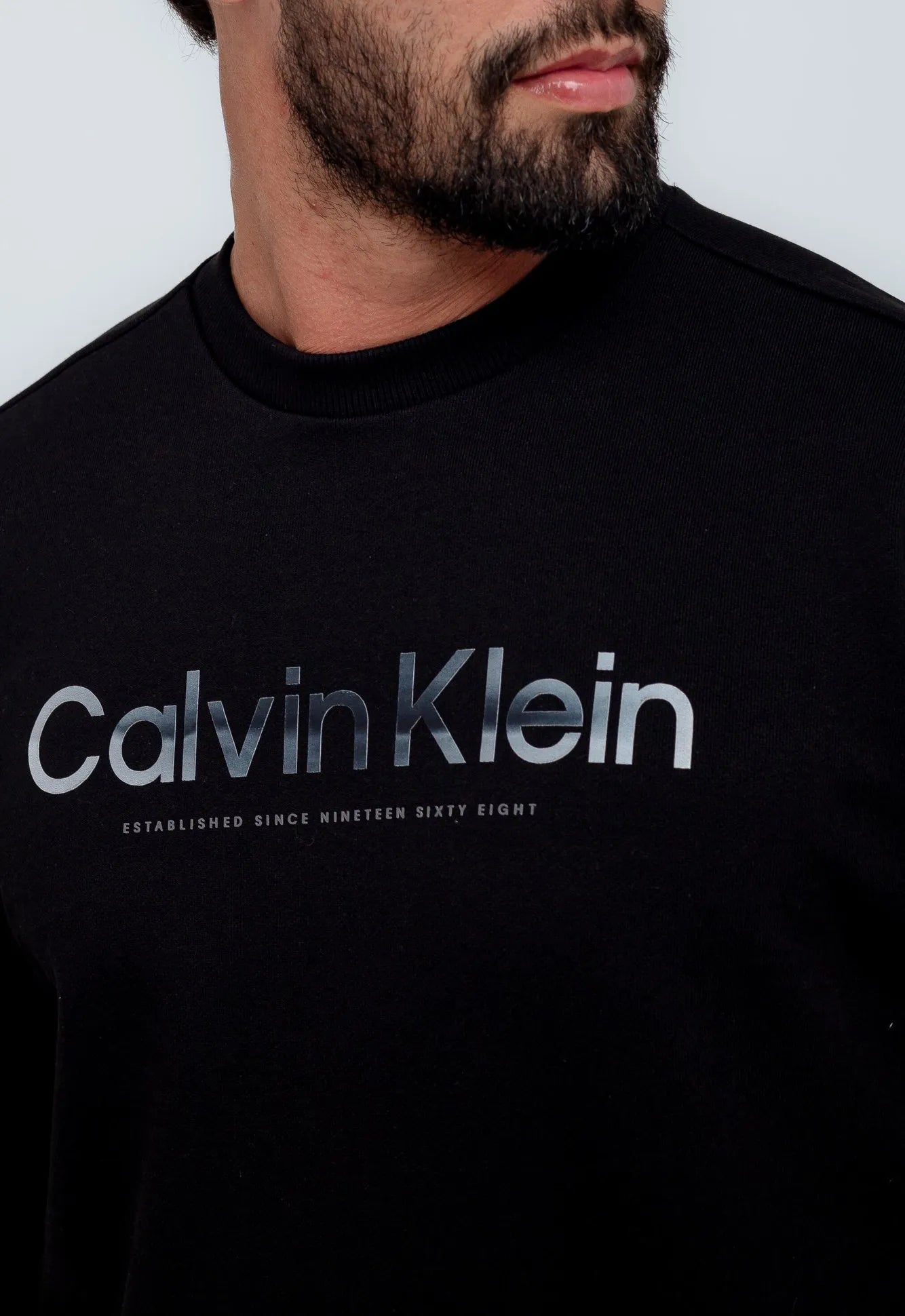 Moletom Calvin Klein Básico Logo Diffused - Henri Store