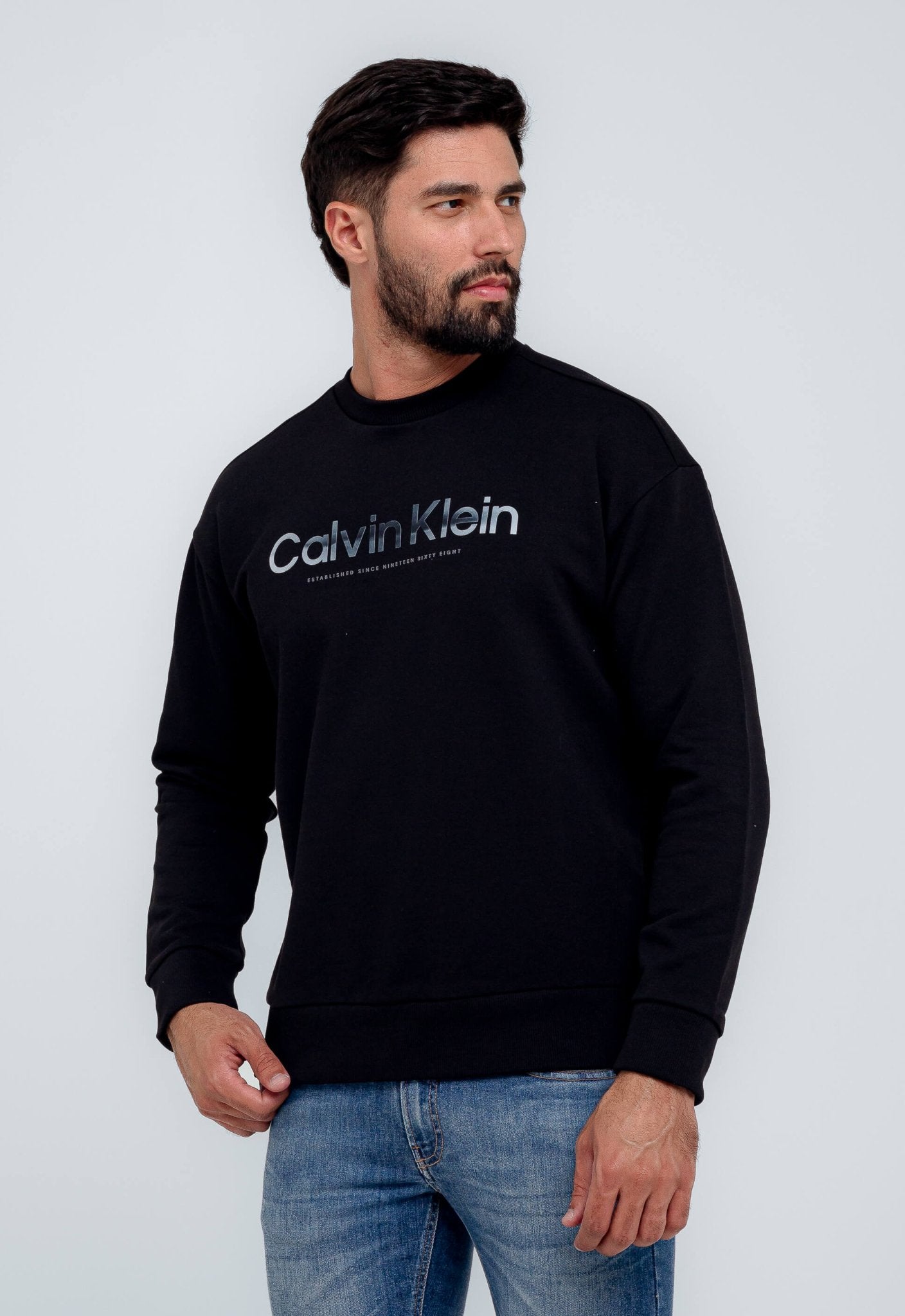 Moletom Calvin Klein Básico Logo Diffused - Henri Store