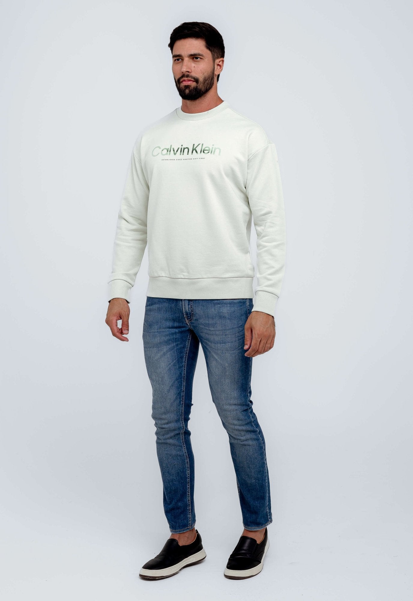 Moletom Calvin Klein Básico Logo Diffused - Henri Store